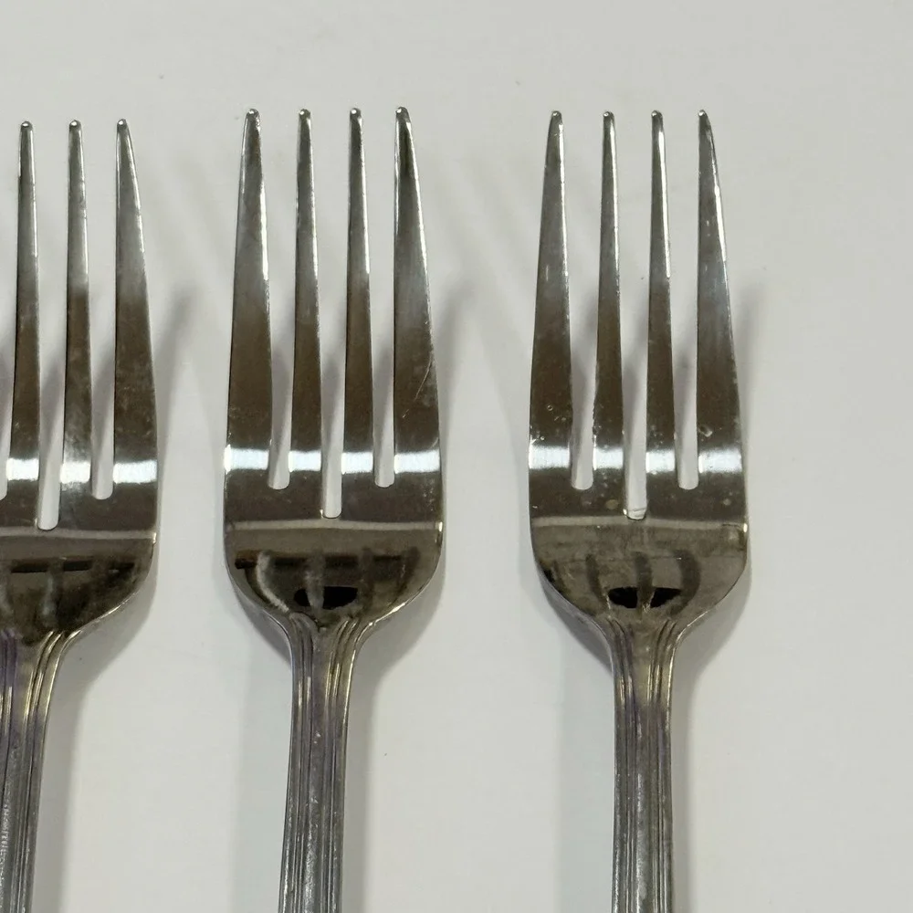 Pfaltzgraff Flatware ** Discontinued Radiants Pattern **Set Of 3 Dinner Forks